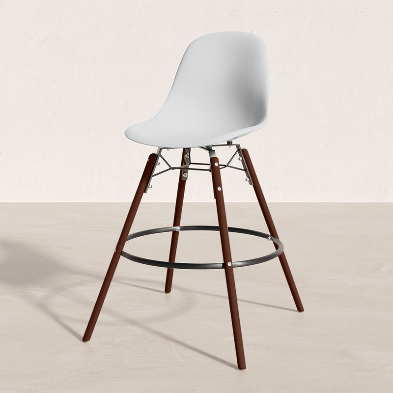 Dining Stools - Scandinavian Design - Dark Wood Legs - Pack of 4 - Skögur