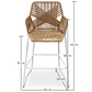 Rattan Boho Bali Design Stool - 75cm - Tale - Dimensions diagram