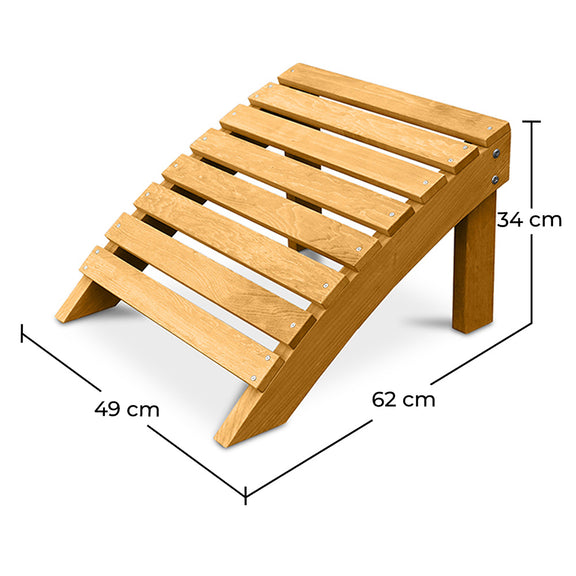 Wooden Footstool for Garden Chair - Alana - Dimensions diagram