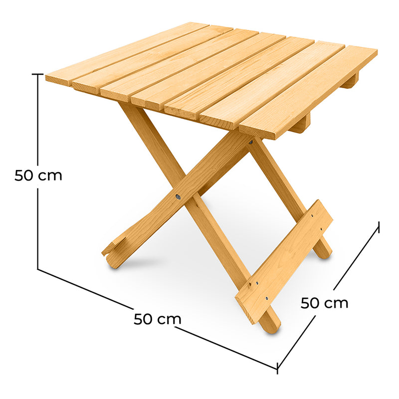 Garden Table - Adirondack Wood Side Table - Alana - Dimensions diagram