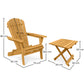 Outdoor Chair and Outdoor Garden Table - Wooden - Alana - Dimensions diagram
