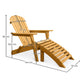 Deck Chair with Footrest - Wooden Garden Chair - Adirondack - Dimensions diagram