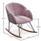 Sillón balancín tapizado en terciopelo - Freia