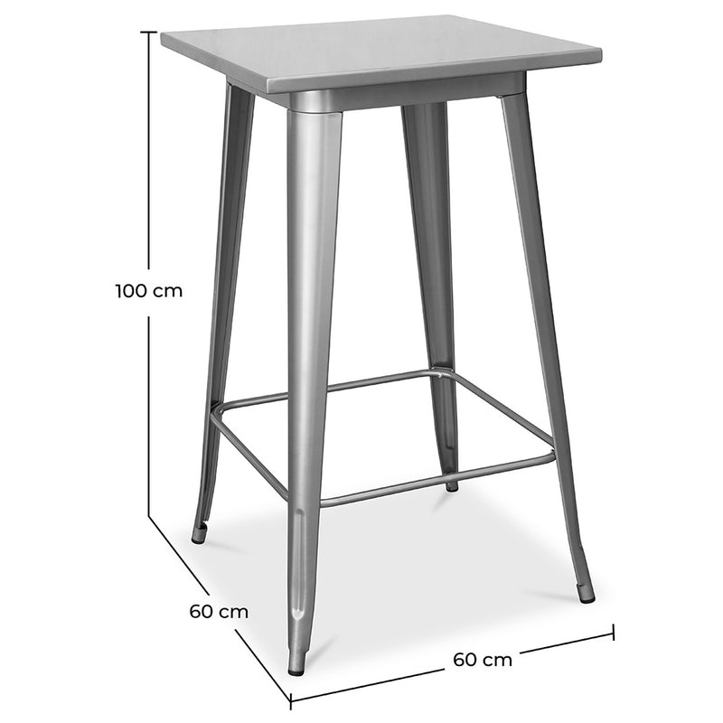 Square Stool Table - Industrial Design - 100 cm - Galla - Dimensions diagram