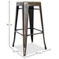 Bar Stool – Industrial Style – Steel – 76 cm – Stylix - gallery 8