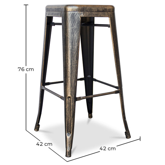 Bar Stool – Industrial Style – Steel – 76 cm – Stylix - gallery 8