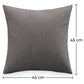 Velvet Cushion - Cover and Filling - Mesmal - Dimensions diagram