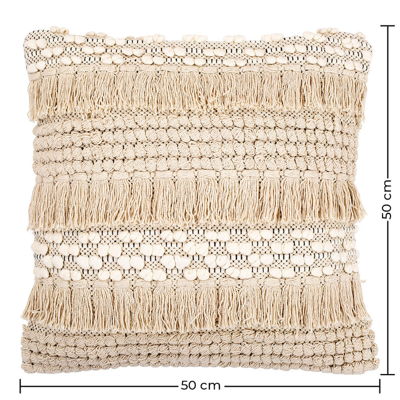 Boho Bali Style Cushion - Cover and Filling Included - Chelay - Dimensions diagram