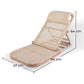 Sun Lounger Natural Rattan – Reclinable for Garden, Terrace & Beach – Chenai - Dimensions diagram