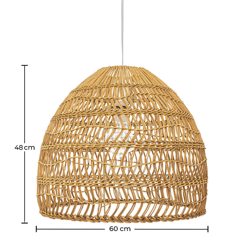 Rattan Ceiling Lamp - Boho Bali Design Pendant Lamp - 60cm - Hoa - gallery 12