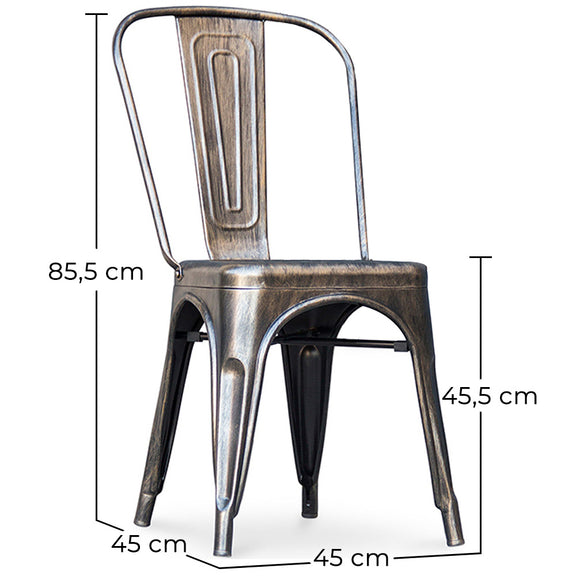 Pack of 4 Dining Chairs - Industrial Design - New Edition - Stylix - gallery 4