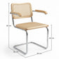 Dining Chair with Armrests - Vintage Design - Wood and Rattan - Bruna - gallery 11