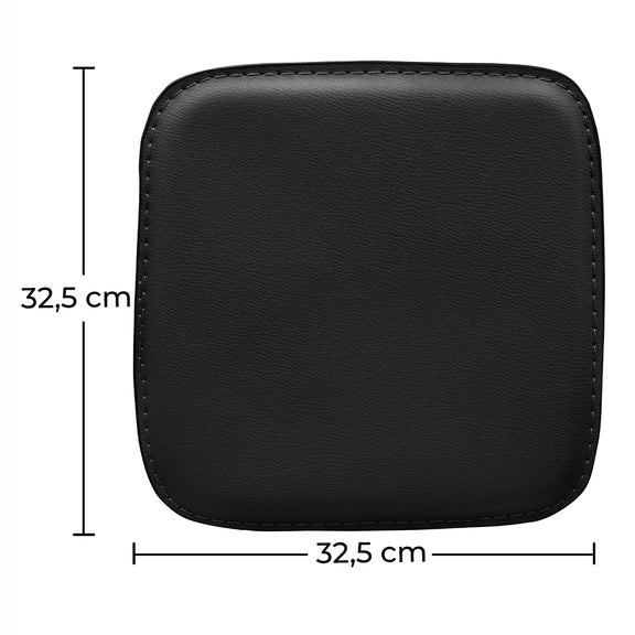 Pack of 4 Magnetic Cushions for Square Seat Chair – Faux Leather – Stylix - Dimensions diagram