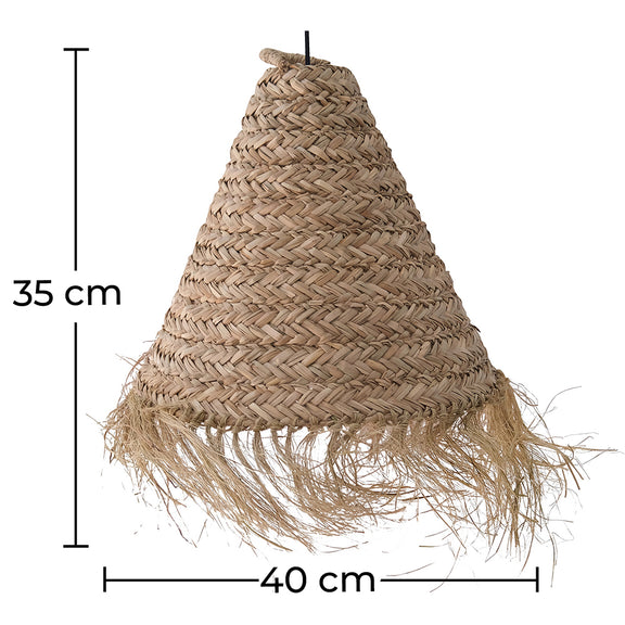Esparto Ceiling Lamp - Boho Bali Design Hanging Lamp - Pitse - Dimensions diagram