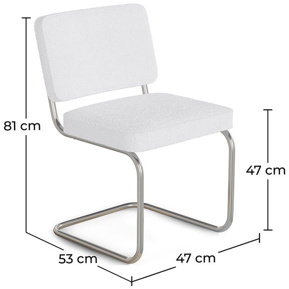 Dining Chair - Upholstered in Bouclé Fabric - Henr - gallery 8