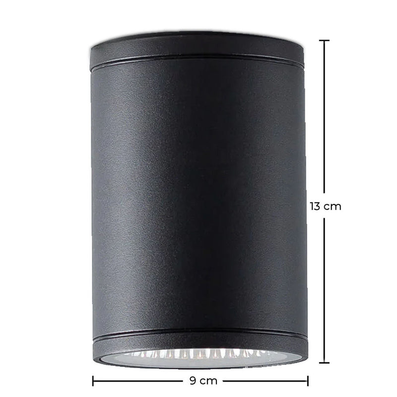 Ceiling Wall Lamp Outdoor LED Spotlight - Alua - Dimensions diagram