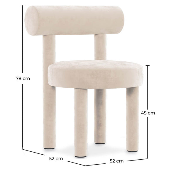 Dining Chair - Upholstered in Velvet - Rhys - gallery 9