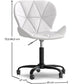 Office Chair with Wheels - Swivel Desk Chair - Upholstered in Faux Leather - Black Wito Frame - gallery 7