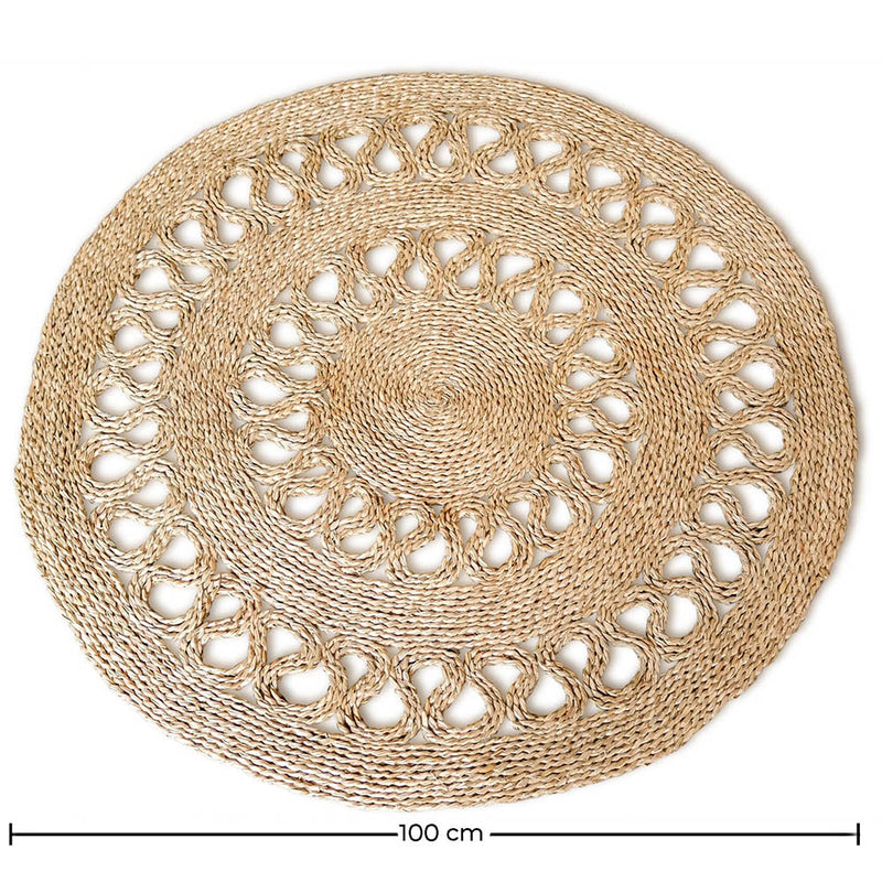 Round Jute Rug - Boho Bali - 100 CM - Ilya - gallery 1