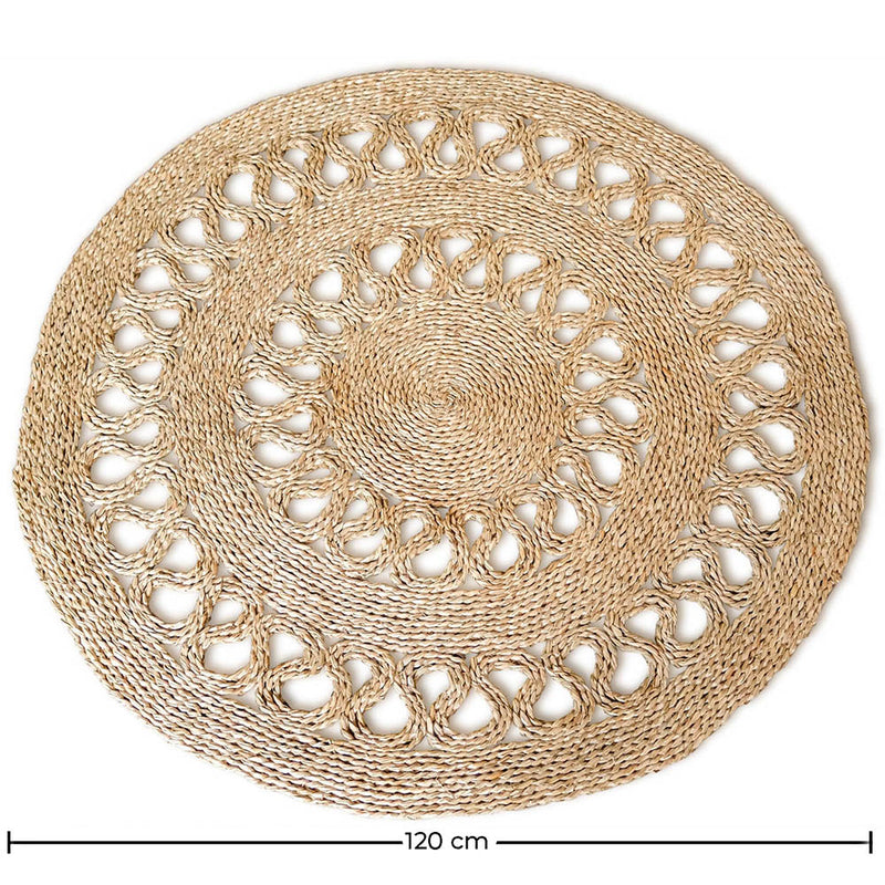 Round Jute Rug - Boho Bali - 120 CM - Ilya - gallery 6