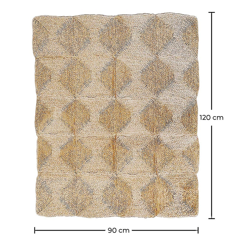 Rectangular Jute Rug - Boho Bali - 90x120 CM - Lubya - gallery 7
