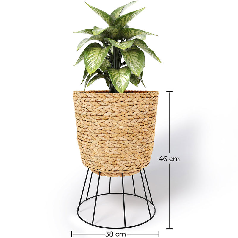 Round Floor Planter - Boho Style - 46 CM - Firna - Dimensions diagram