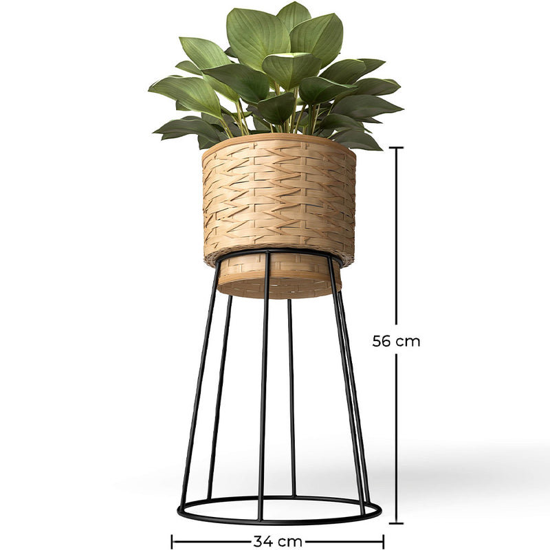 Round Floor Planter - Boho Style - Aventura - Dimensions diagram