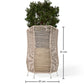 Round Floor Planter - Boho Style - Bohemian - Dimensions diagram