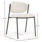 Dining chair - Upholstered in Bouclé Fabric - Black Metal - Seda - gallery 9