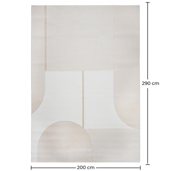 Rug Large Contemporary Modern Design - Beige (290x200 cm) - Dhoka - gallery 5