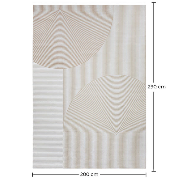 Rug Large Contemporary Modern Design - Beige (290x200 cm) - Ryng - gallery 1