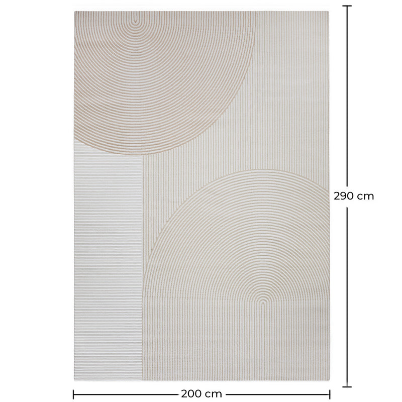 Rug Large Contemporary Modern Design - Beige (290x200 cm) - Ryng - gallery 1