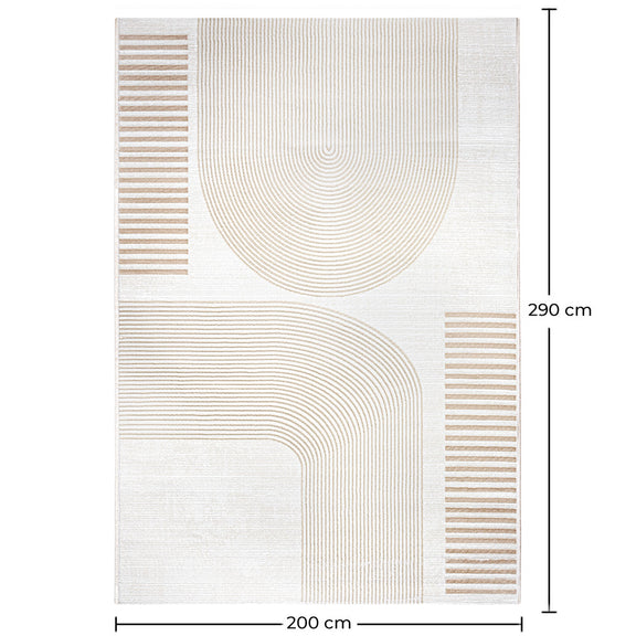 Rug Large Contemporary Modern Design - Beige (290x200 cm) - Rya - gallery 6