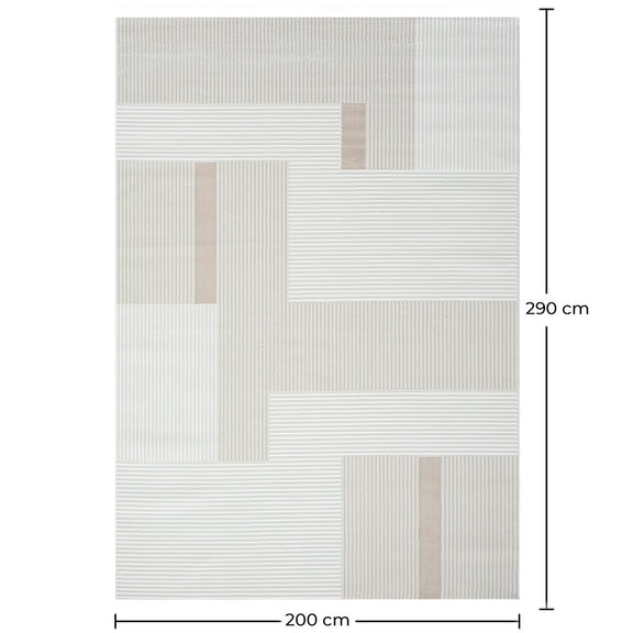 Rug Large Contemporary Modern Design - Beige (290x200 cm) - Qara - gallery 5