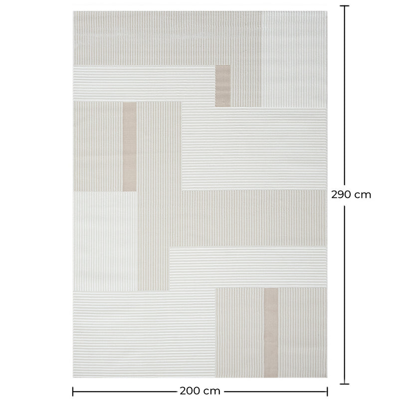Rug Large Contemporary Modern Design - Beige (290x200 cm) - Qara - gallery 5