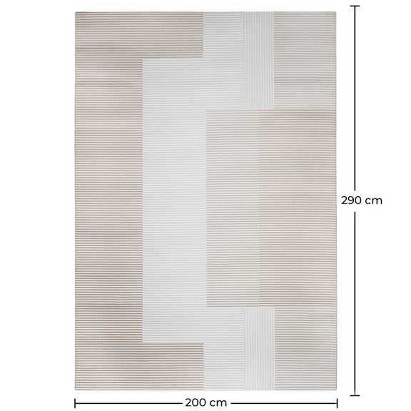 Rug Large Contemporary Modern Design - Beige (290x200 cm) - Loru - gallery 1