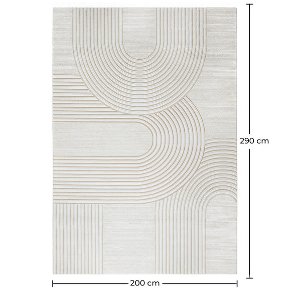 Rug Large Contemporary Modern Design - Beige (290x200 cm) - Grut - gallery 6