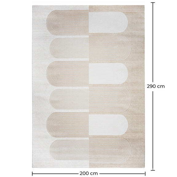 Rug Large Contemporary Modern Design - Beige (290x200 cm) - Qyar - gallery 5