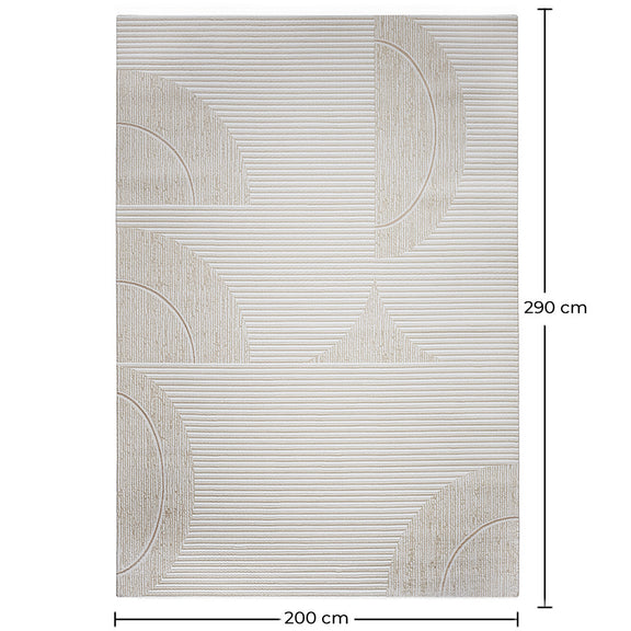 Rug Large Contemporary Modern Design - Beige (290x200 cm) - Urma - gallery 5