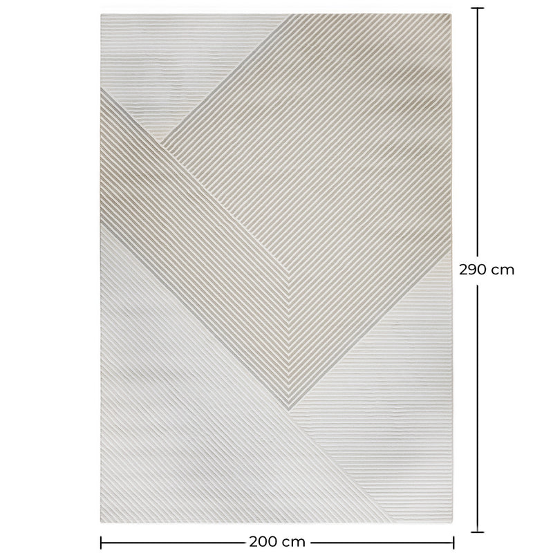 Rug Large Contemporary Modern Design - Beige (290x200 cm) - Escara - gallery 2