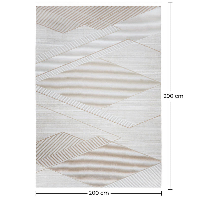 Rug Large Contemporary Modern Design - Beige (290x200 cm) - Utana - gallery 2