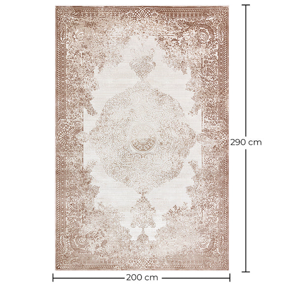 Vintage Oriental Carpet - (290x200 cm) - Cerulean - gallery 9