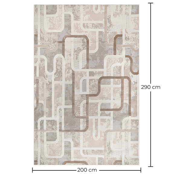 Rug Large Contemporary Modern Design - Beige (290x200 cm) - Ornate - gallery 9
