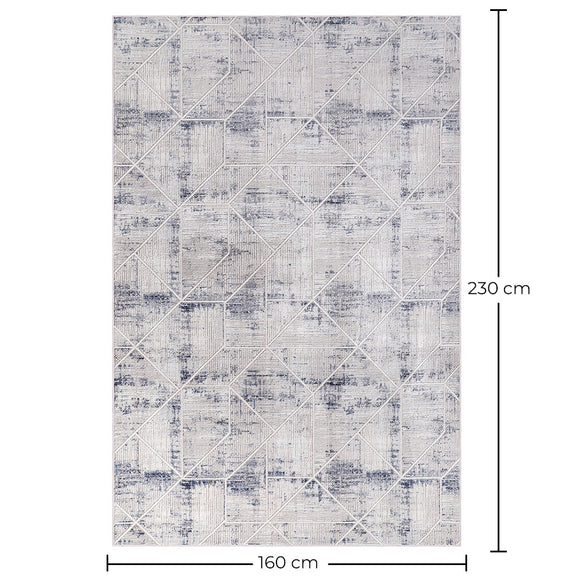 Modern Geometric Carpet – (160x230 cm) – Carmine - gallery 9