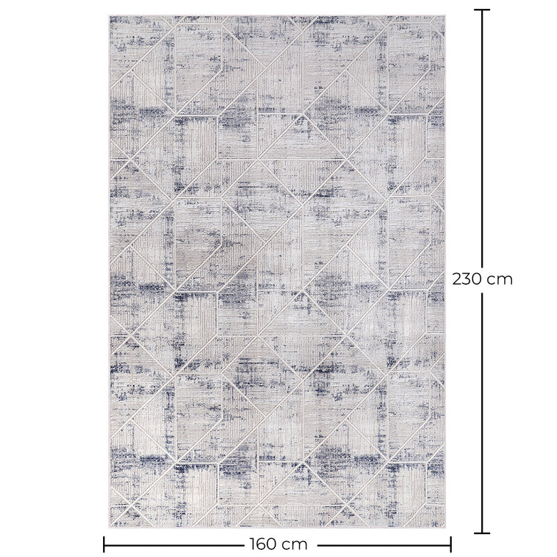 Modern Geometric Carpet – (160x230 cm) – Carmine - gallery 9