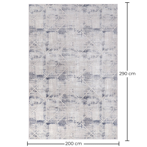 Modern Geometric Carpet – (200x290 cm) – Carmine - gallery 1
