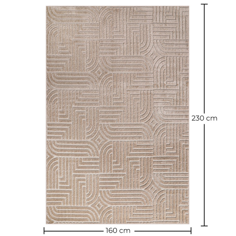 Rug Large Contemporary Modern Design - Beige (160x230 cm) - Rococo - gallery 9