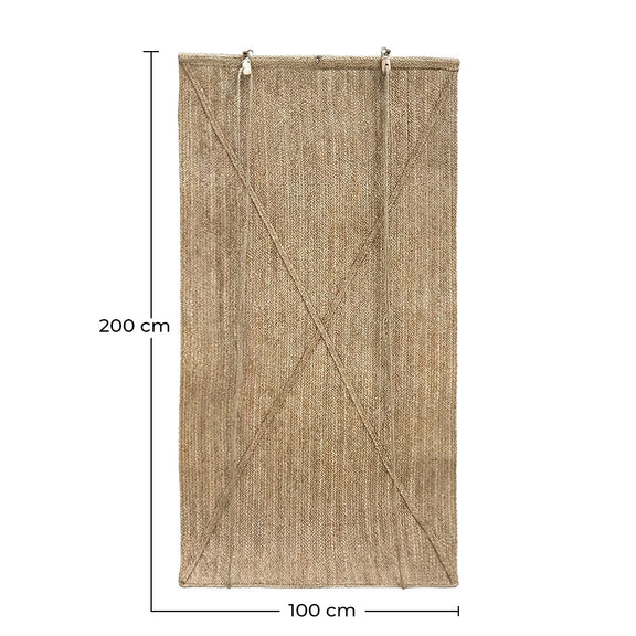 Outdoor Roll-Up Blind 200x100 cm – Seagrass Curtain – Sun Protection and Privacy - gallery 7