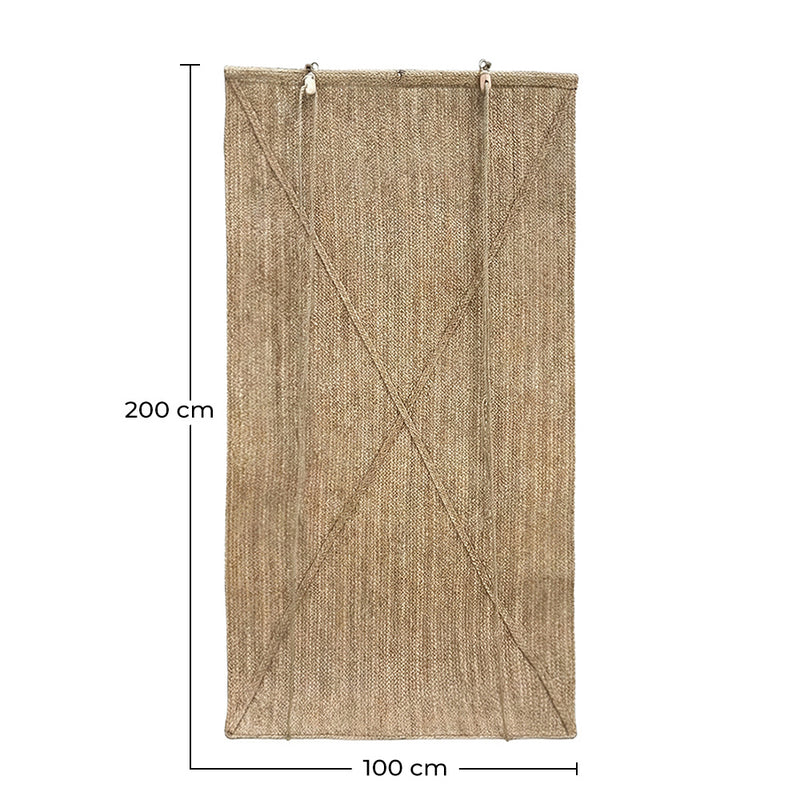 Outdoor Roll-Up Blind 200x100 cm – Seagrass Curtain – Sun Protection and Privacy - gallery 7