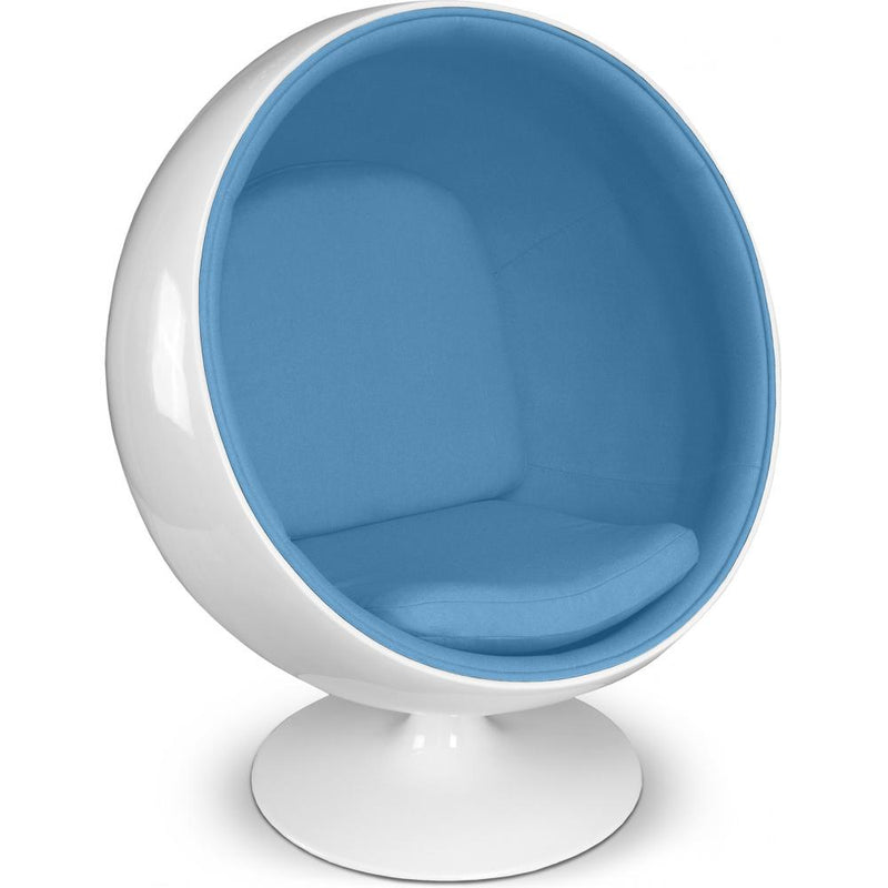 Fauteuil design boule - Tissu rembourré - Batton